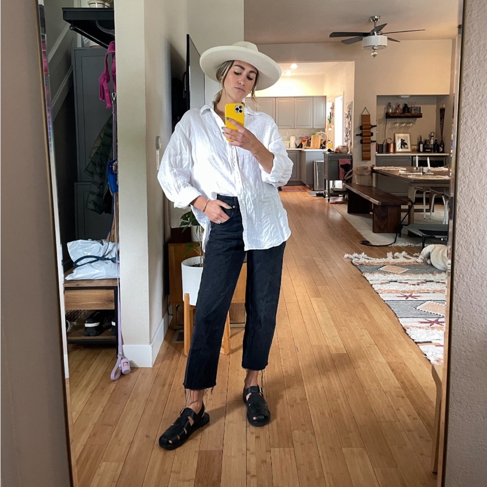 Zara Cropped mom jeans